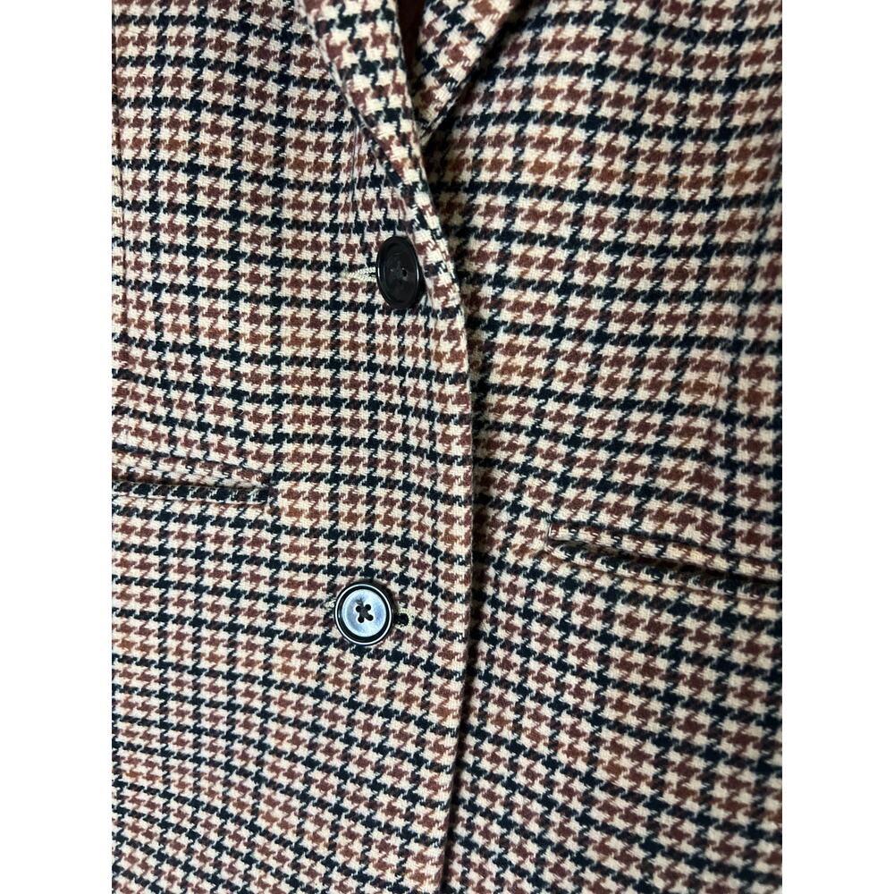 A&F Abercrombie & Fitch Plaid Houndstooth Blazer Jacket - Picture 7 of 16